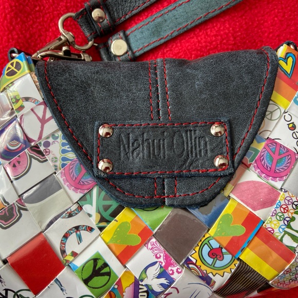 Nahui Ollin Candy Wrapper Peace & Pride Wristlet - Picture 1 of 4